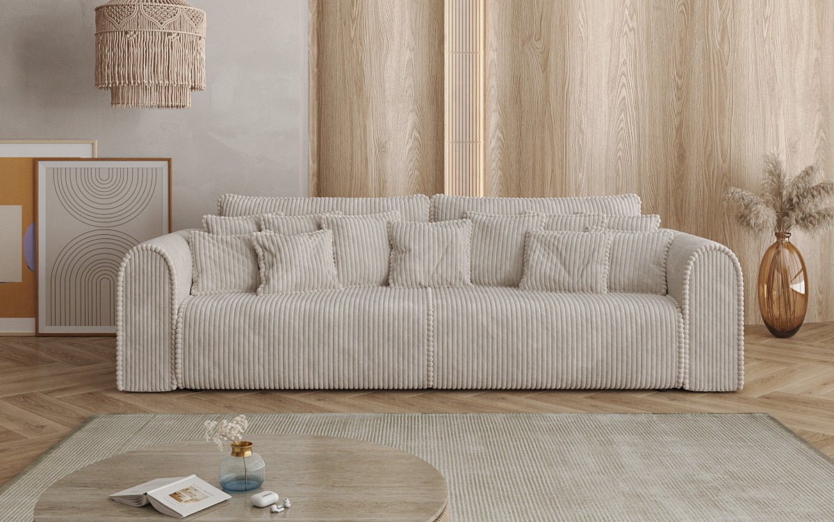 Designer Sofa Big Buddy 3 Sitzer mit Schlaffunktion und Stauraum in Breitcord