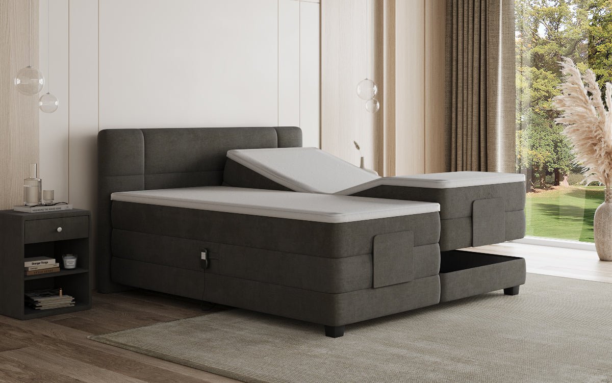 Boxspringbett Noela Samt elektrisch verstellbar