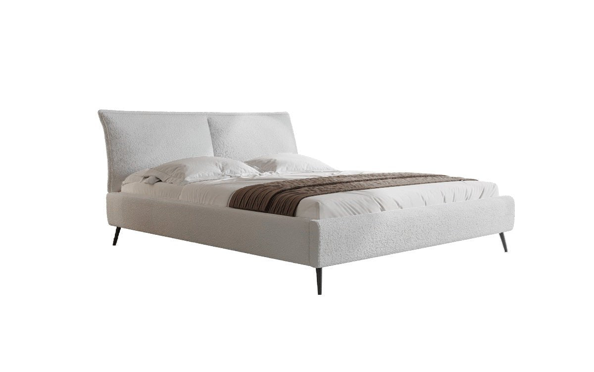 Designer Polsterbett Zoe Bouclé mit Stauraum