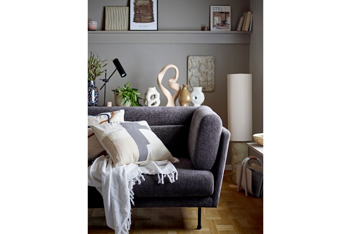 Stehlampe Ari – Steingut mit Stoffschirm