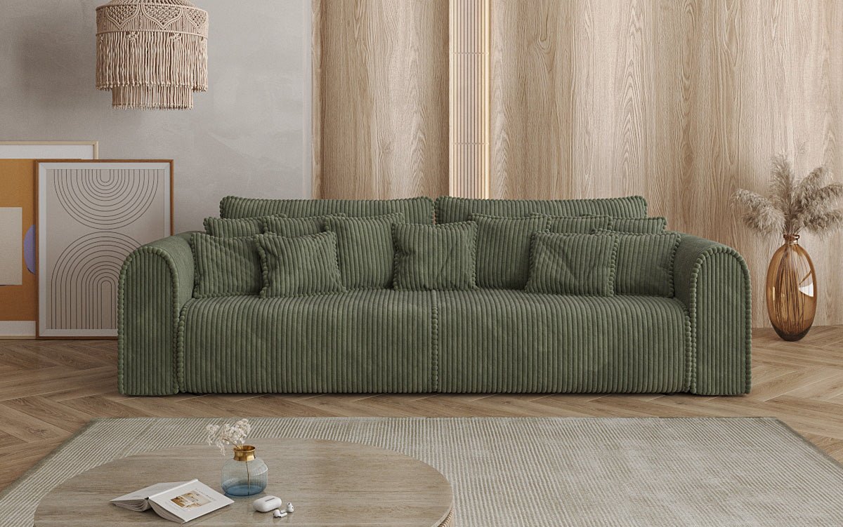 Designer Sofa Big Buddy 3 Sitzer mit Schlaffunktion und Stauraum in Breitcord
