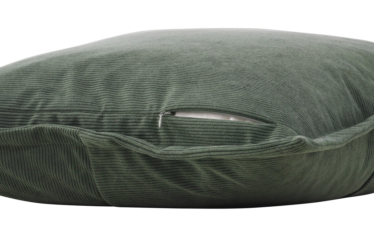 Kissenbezug Budapest - 50x50 cm in Beige, Dunkelgrün und Braun