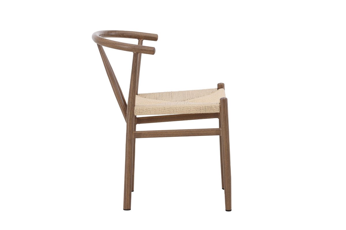 Stuhl Fliou - mit stilvoller geflochtener Sitzfläche