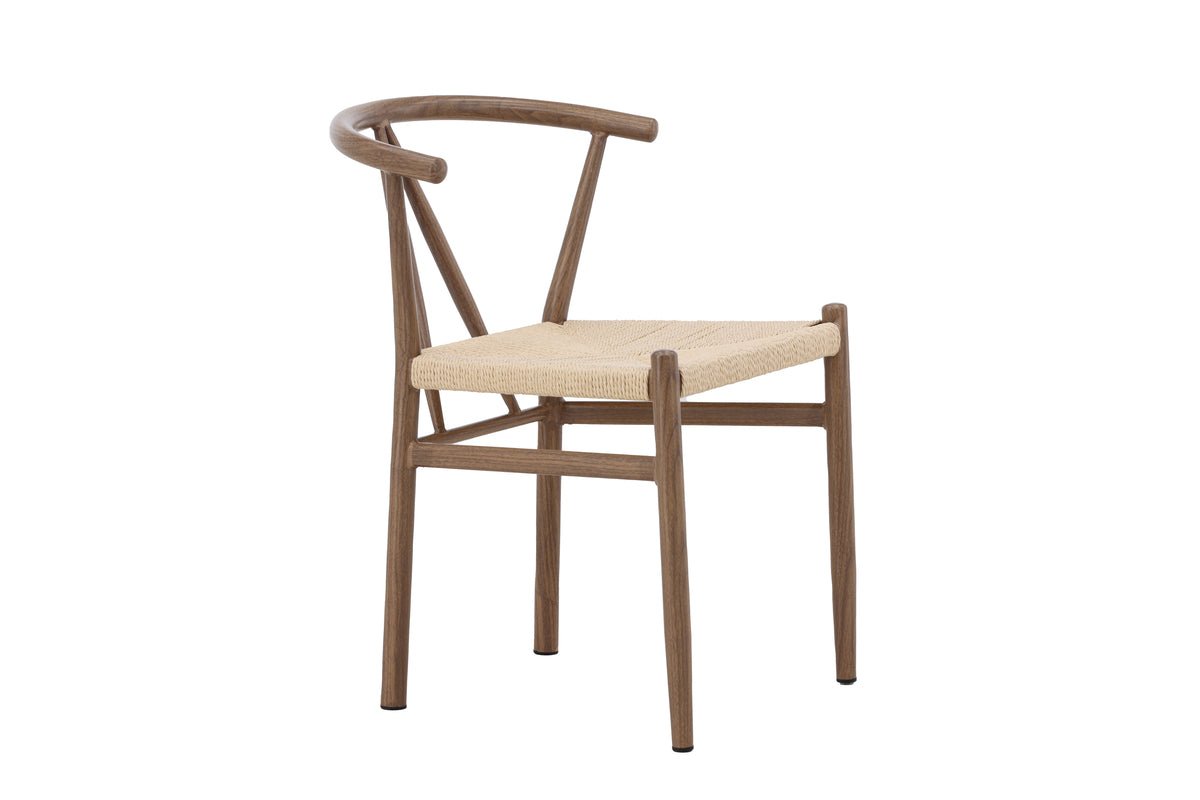 Stuhl Fliou - mit stilvoller geflochtener Sitzfläche