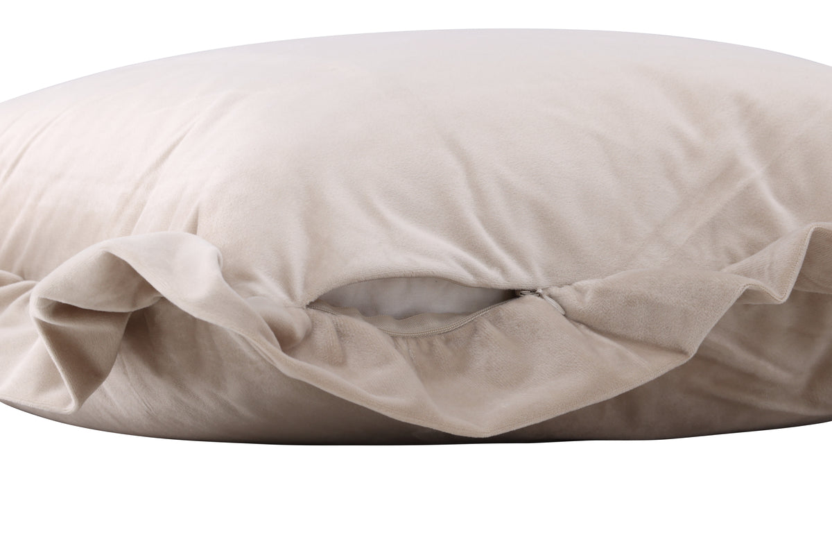 Kissenbezug Essence - 50x50 cm in Beige, Rosa und Weiß