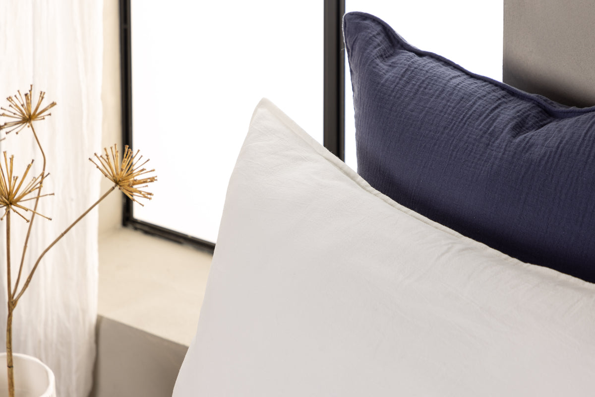 Kissenbezug Hygge - 50x90 cm in Braun, Beige und Weiß aus 100% Baumwolle