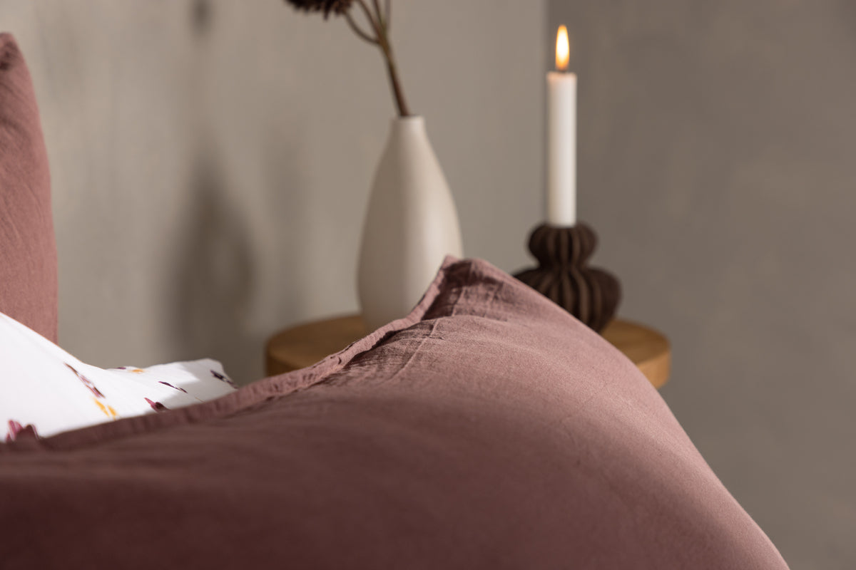 Kissenbezug Hygge - 50x90 cm in Braun, Beige und Weiß aus 100% Baumwolle