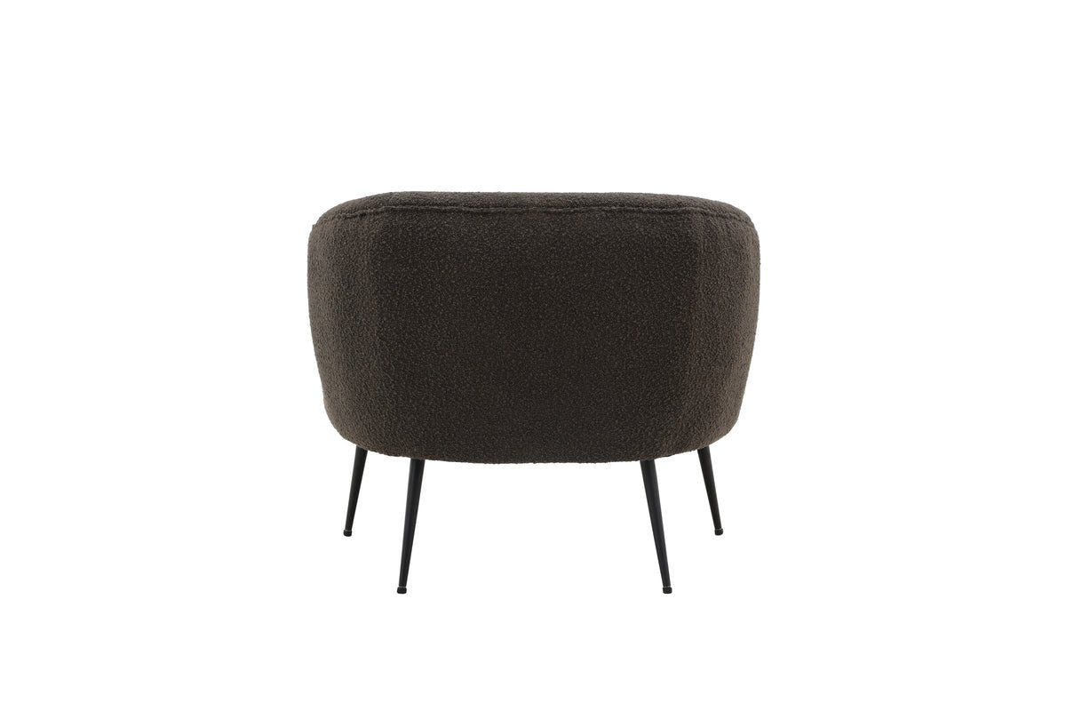 Designer Lounge Sessel Maleno – Bouclé-Relaxsessel in Anthrazit
