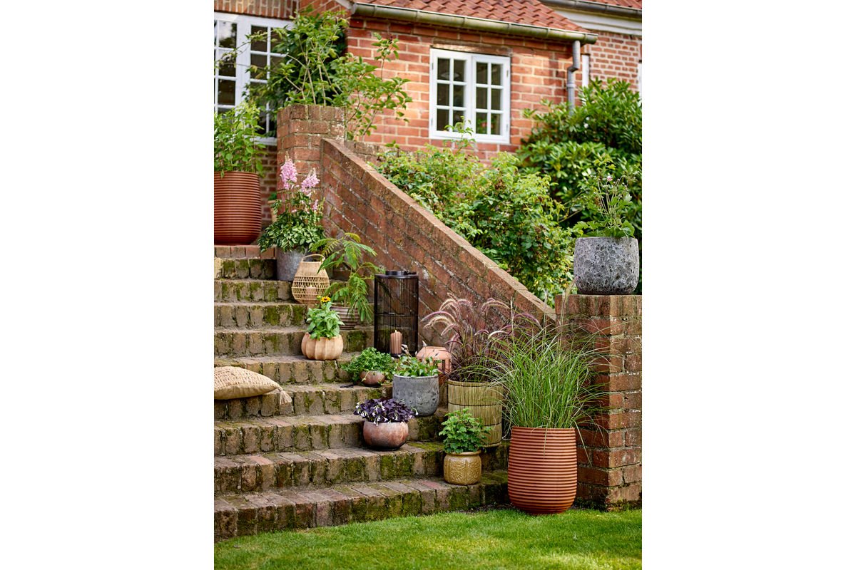 Deko-Blumentopf Kalymnos – Rustikales Terrakotta-Design in Braun