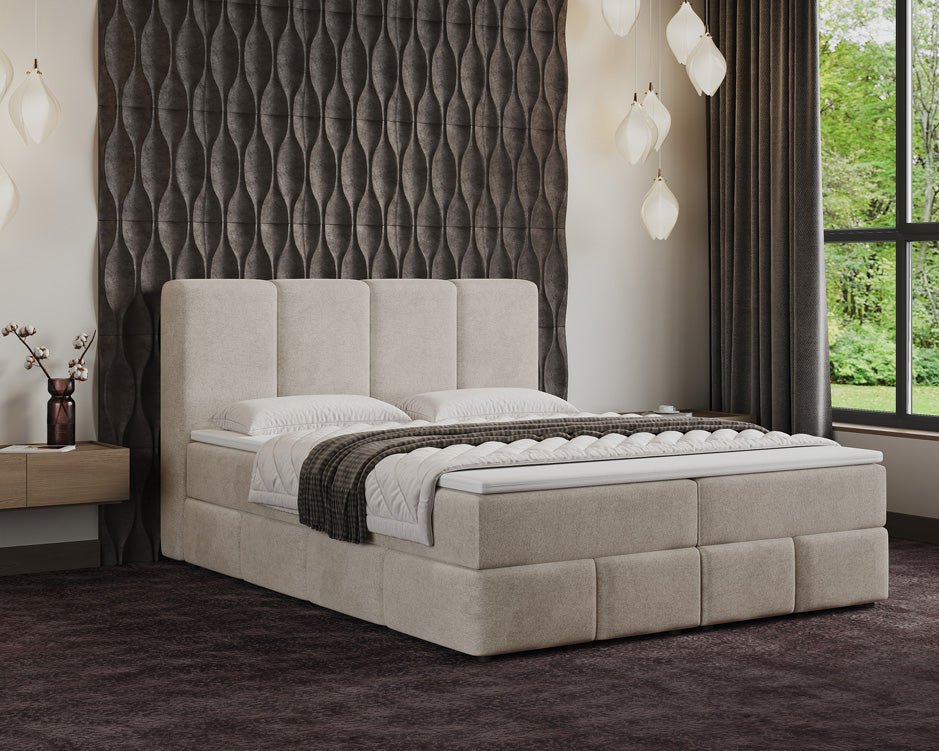 Boxspringbett Venedig Samt mit Stauraum