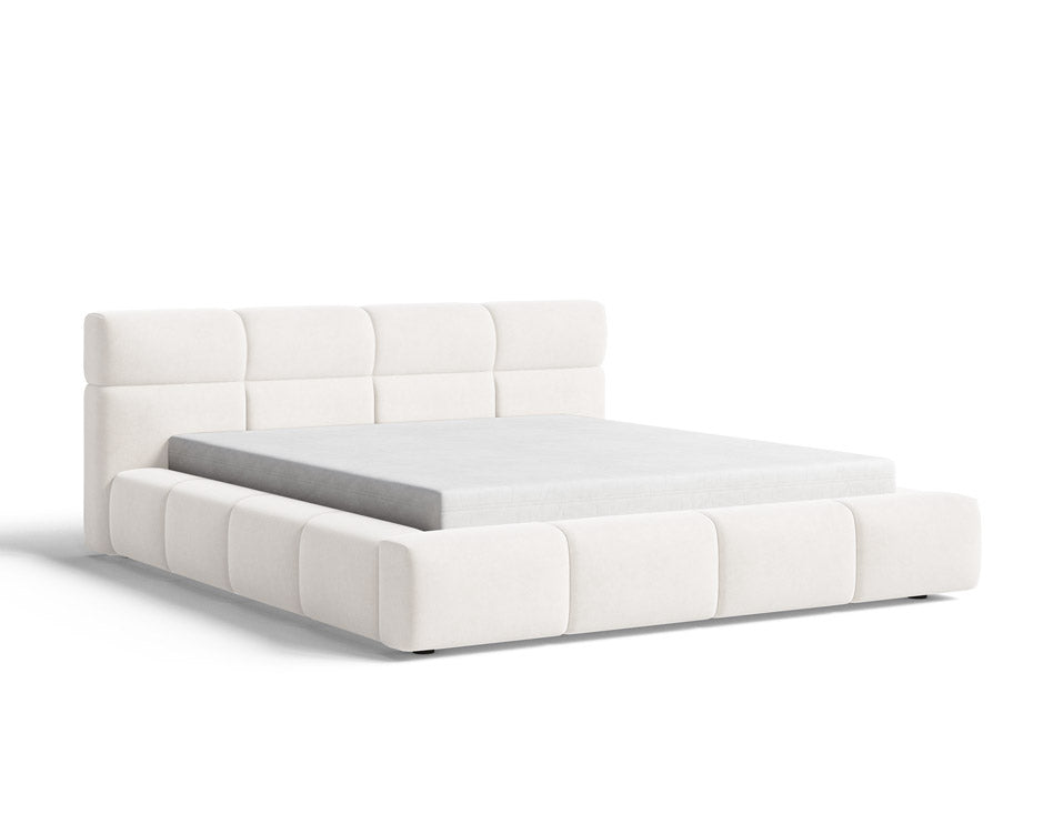 Designer Polsterbett Lora Samt mit Stauraum