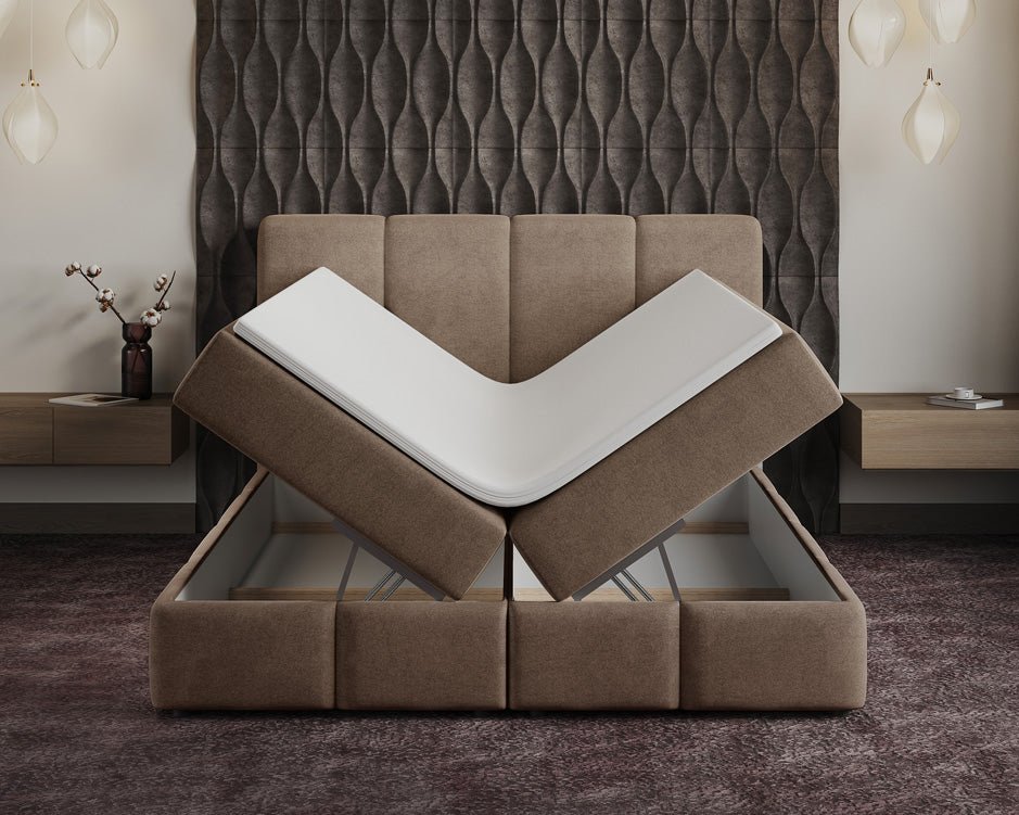 Boxspringbett Venedig Samt mit Stauraum