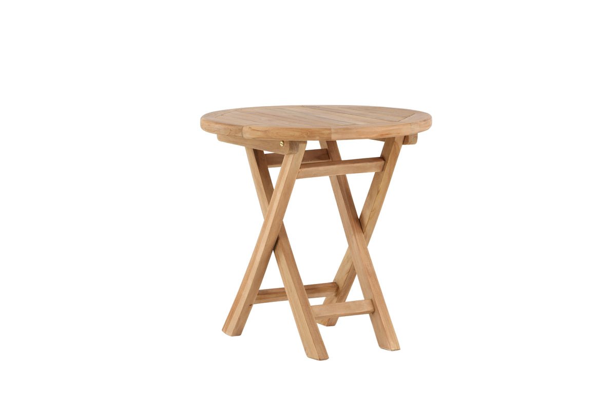 Kaffeetisch Hans - Ø50 mit Teakholz in Natur-Optik