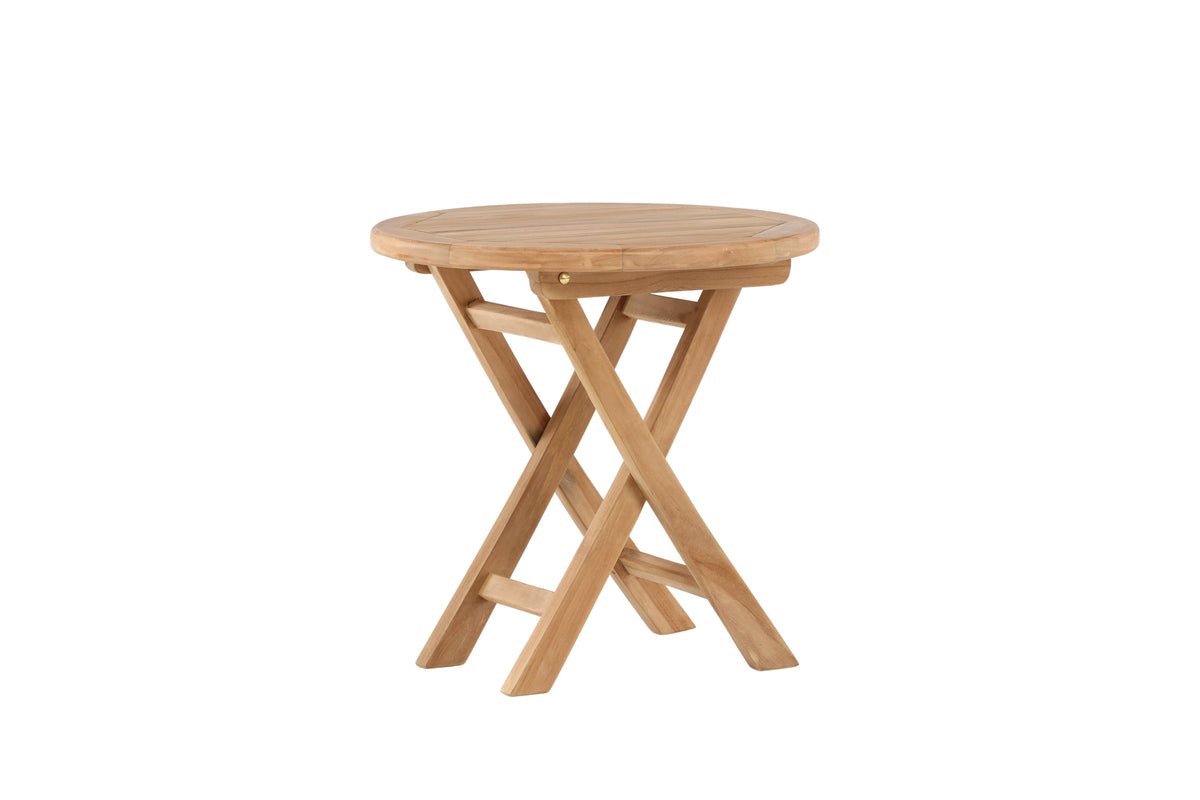 Kaffeetisch Hans - Ø50 mit Teakholz in Natur-Optik