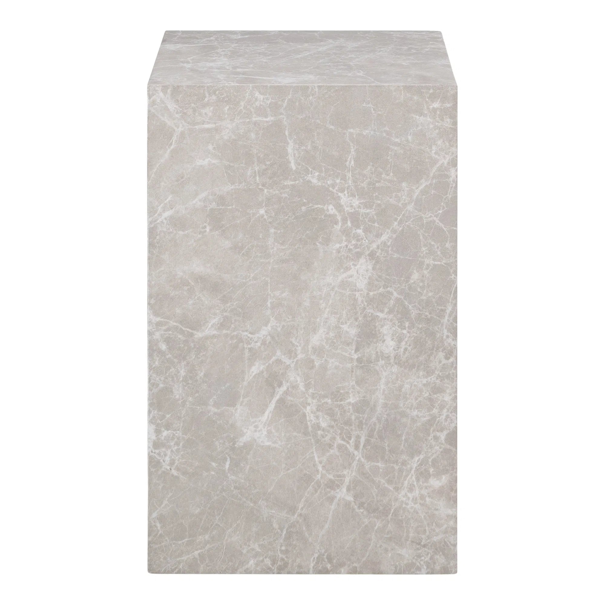 Designer Couchtisch/Beistelltisch Paris in Marmor Optik 30x30x50 cm