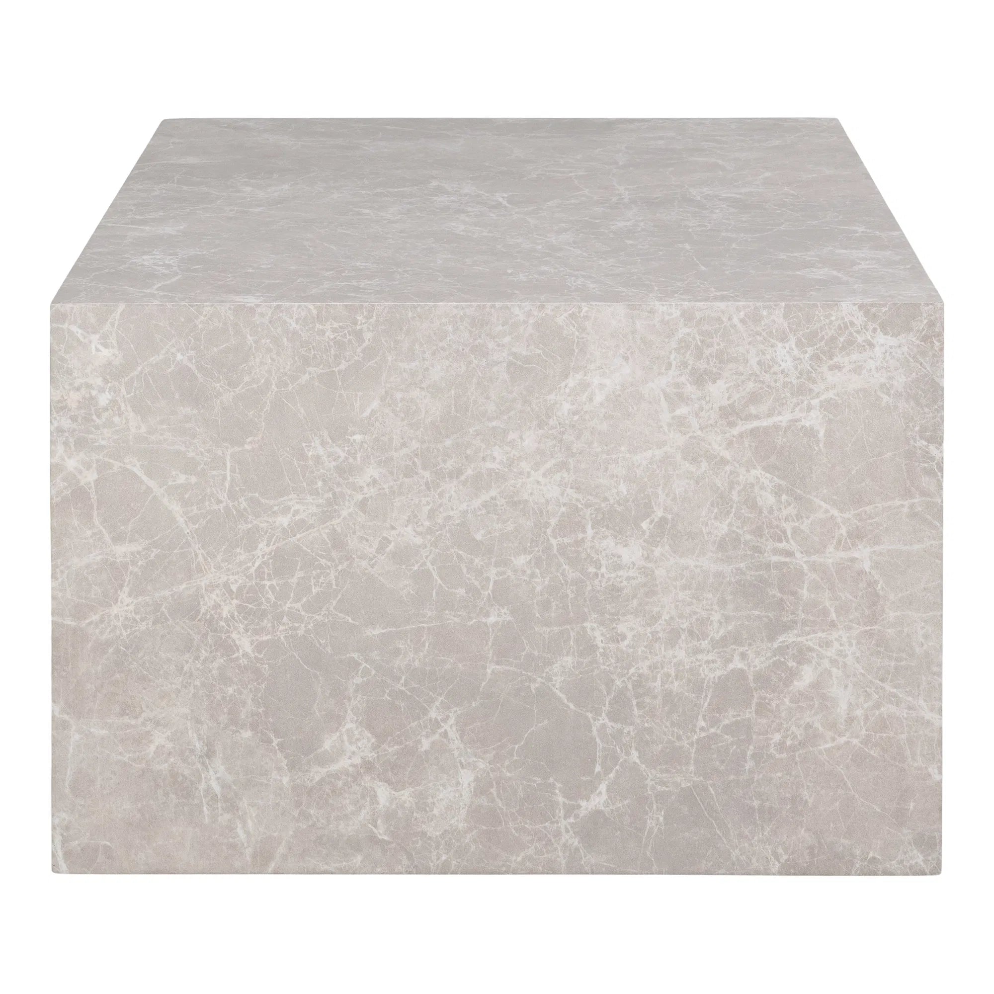 Designer Couchtisch Paris in Marmor Optik 60x80x40 cm