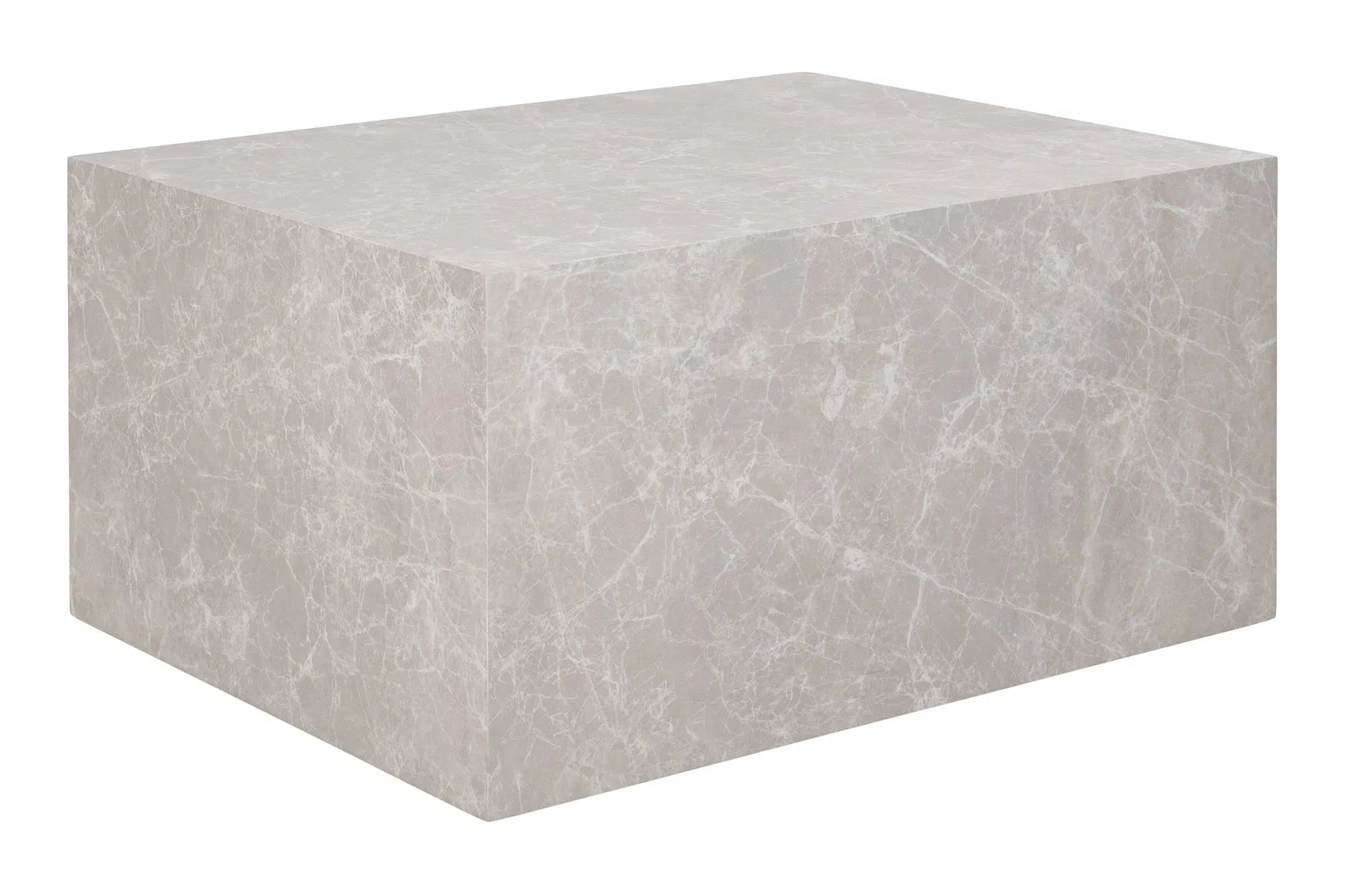 Designer Couchtisch Paris in Marmor Optik 60x80x40 cm