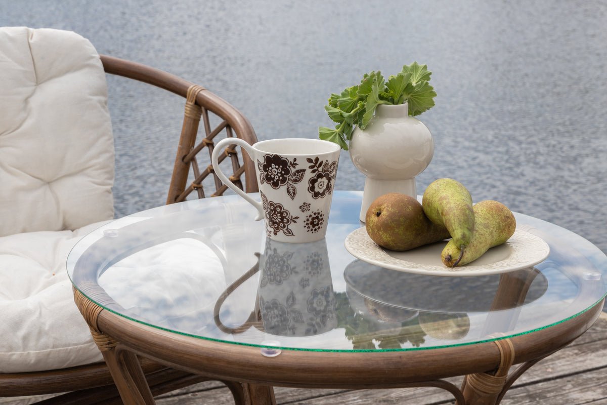 Balkonset Jasmin - aus walnussfarbenen Rattan