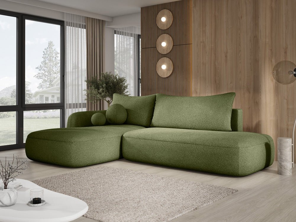Designer Sofa Babu Bouclé mit Schlaf- und Klappfunktion