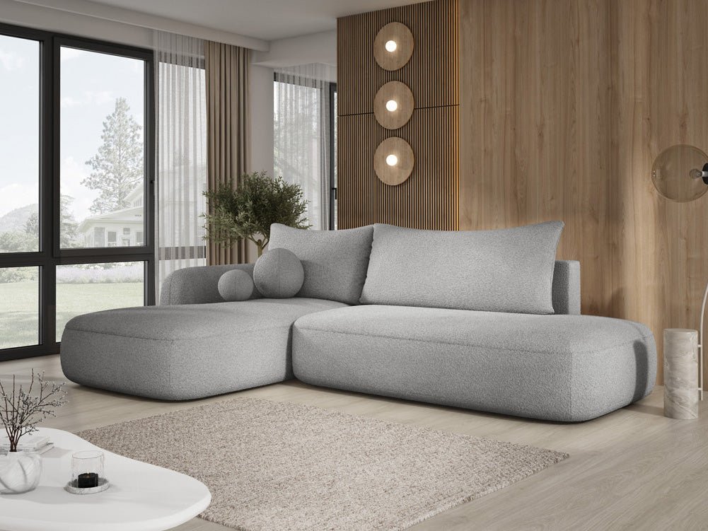 Designer Sofa Babu Bouclé mit Schlaf- und Klappfunktion