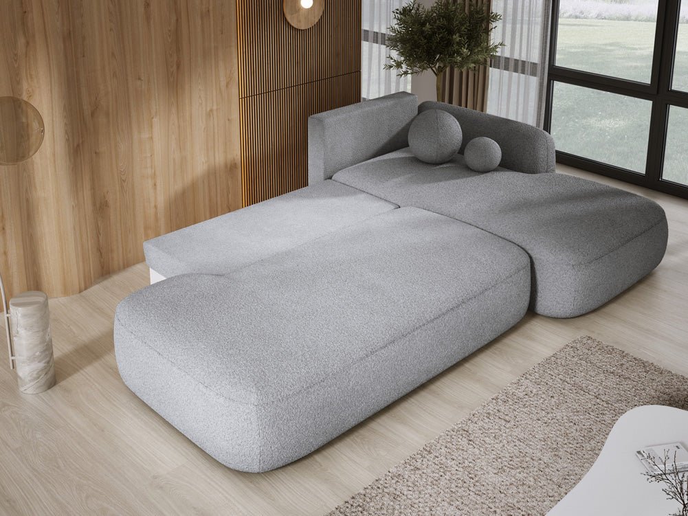 Designer Sofa Babu Bouclé mit Schlaf- und Klappfunktion