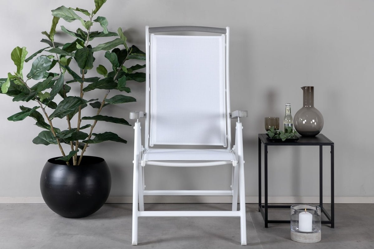 2er Set - Gartenstuhl Kara - Gestell aus Aluminium, Sitzfläche aus Textilene, verstellbar