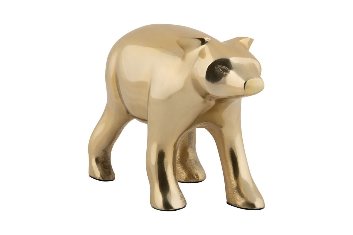 Statue „Grizzly“ – Metall in Goldoptik