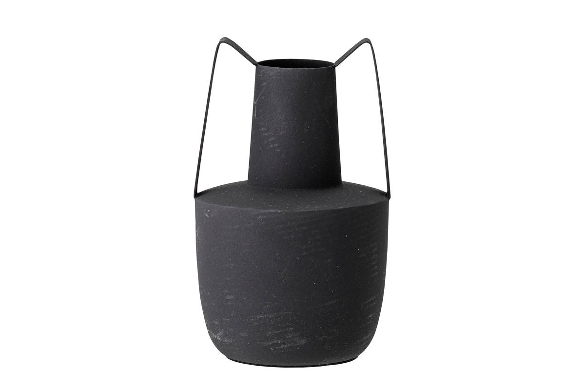 Vase "Darmare" - schwarze Metall Vase