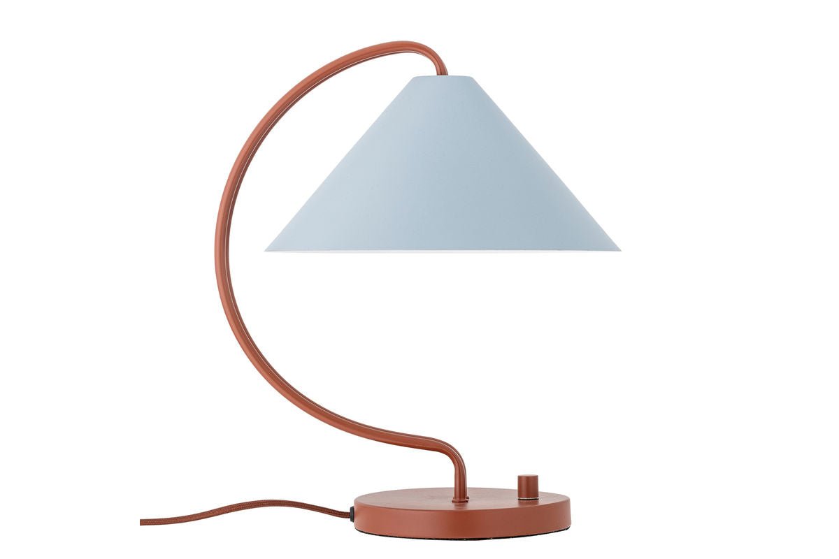 Tischlampe Yanava - Blau/Braun