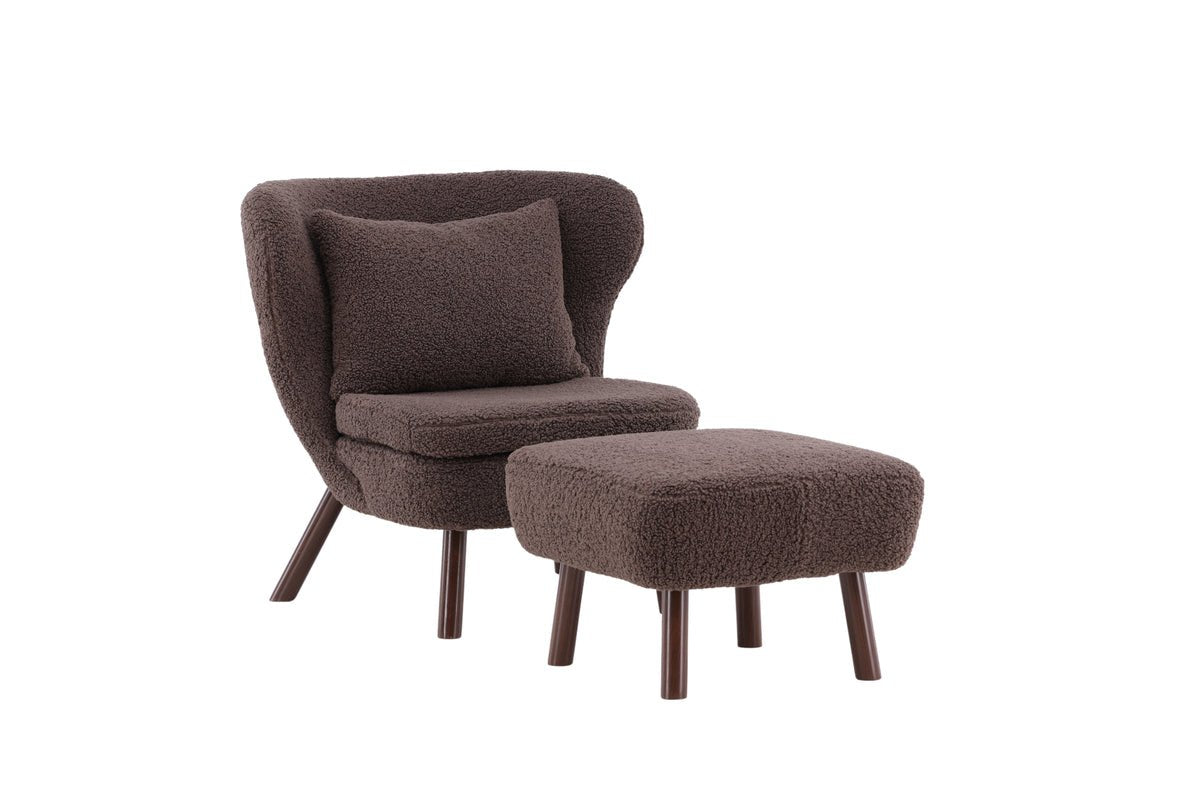 Designer Lounge Sessel Eldvik – Teddy-Optik Braun