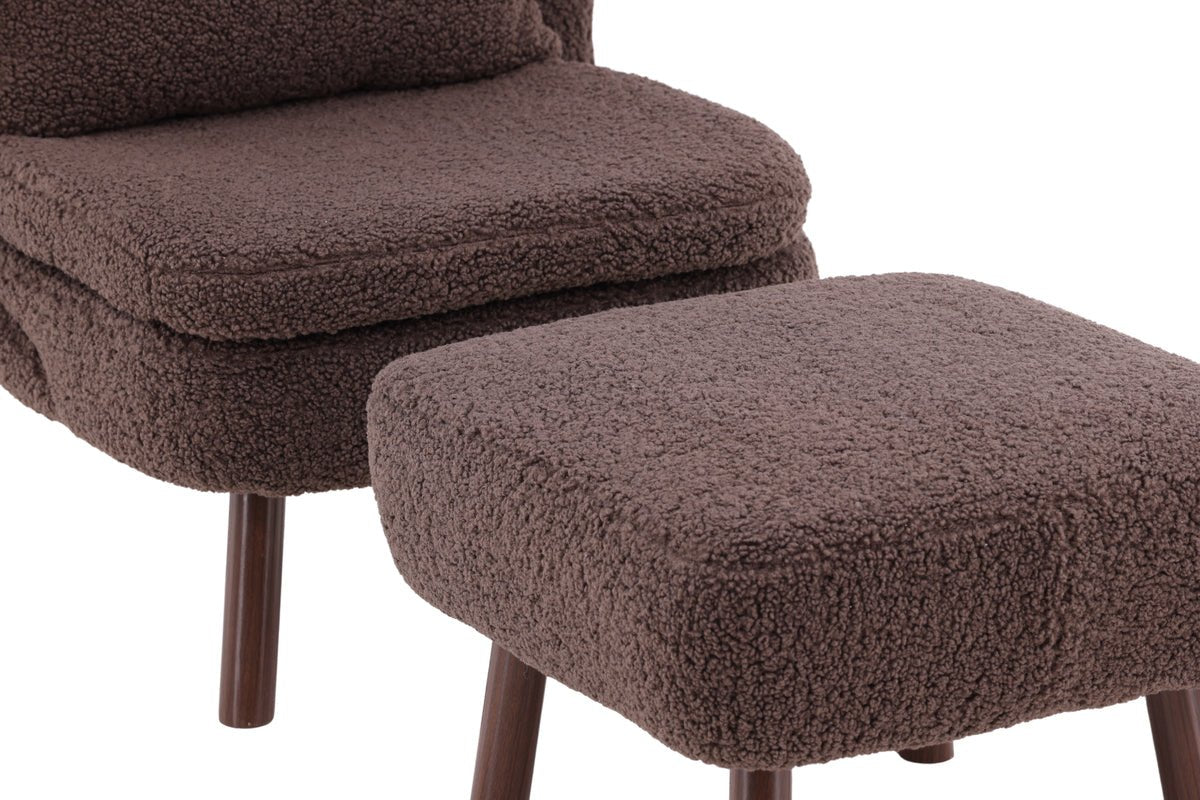 Designer Lounge Sessel Eldvik – Teddy-Optik Braun