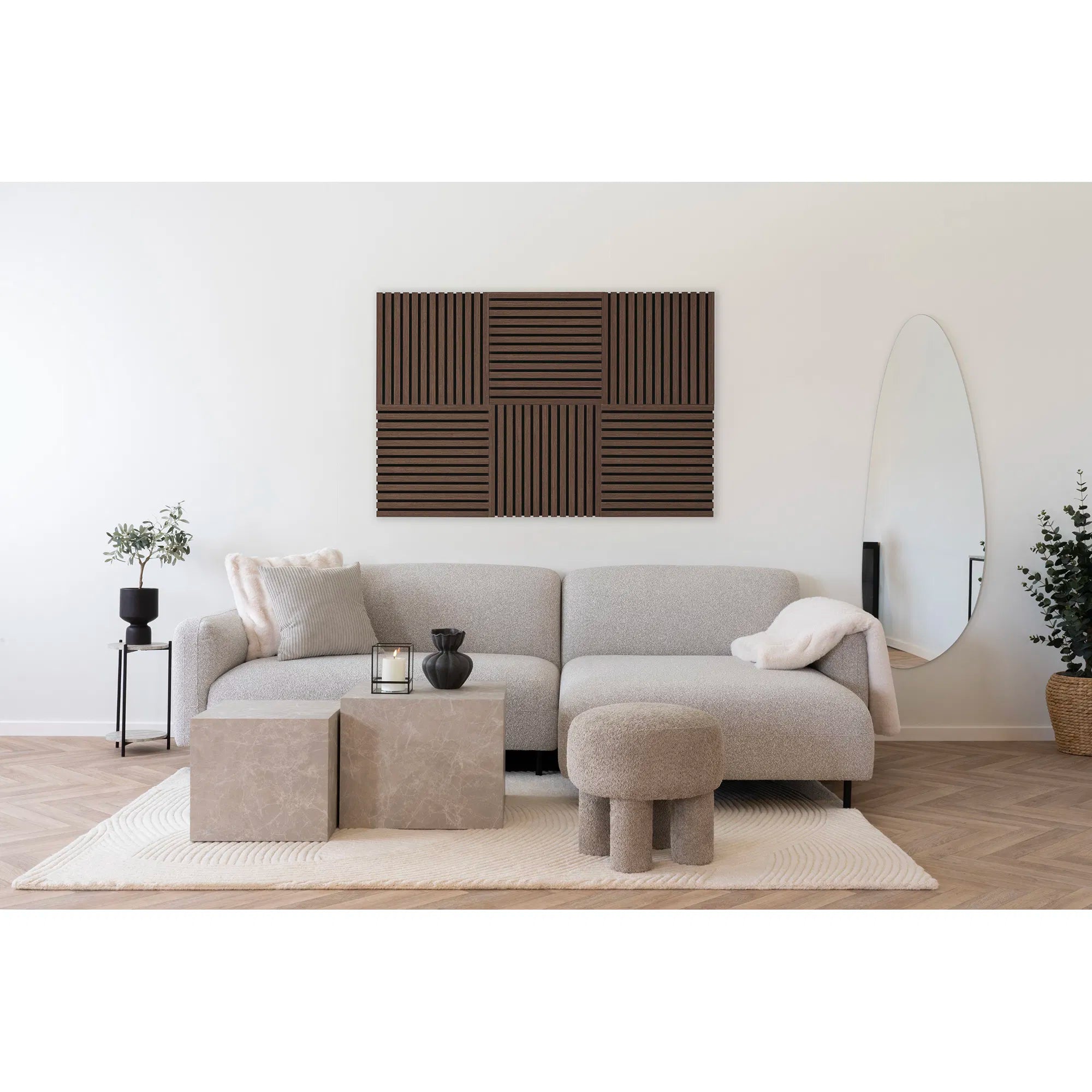 Akustikpaneele Walnuss 52×52cm (2er Set)