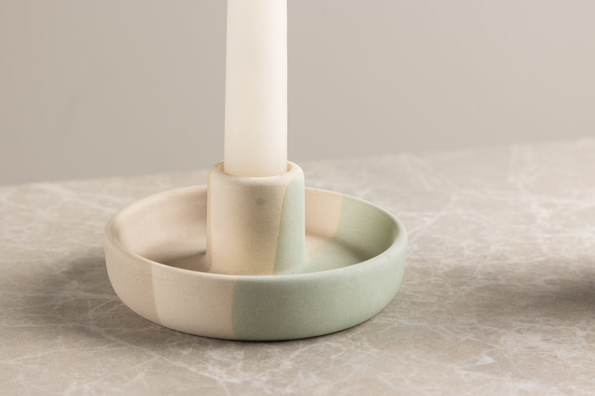 Kerzenhalter Holmes - Ø11 cm aus Steinzeug in wahlweise 3 Farben