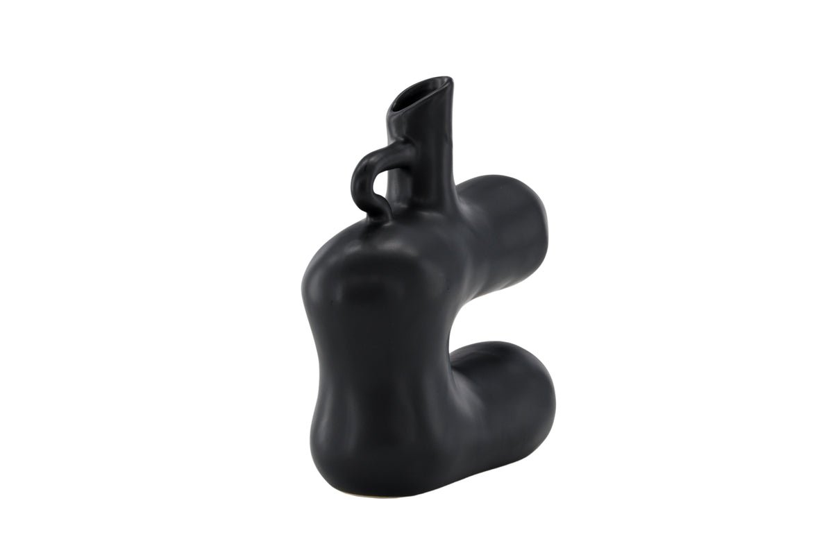 Vase Calvera 19 cm – Skulpturales Designobjekt in Weiß oder Schwarz