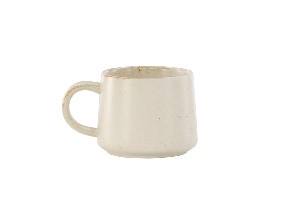 Kaffeetasse Liva - 2er-Set in Beige aus Keramik, in zwei Größen