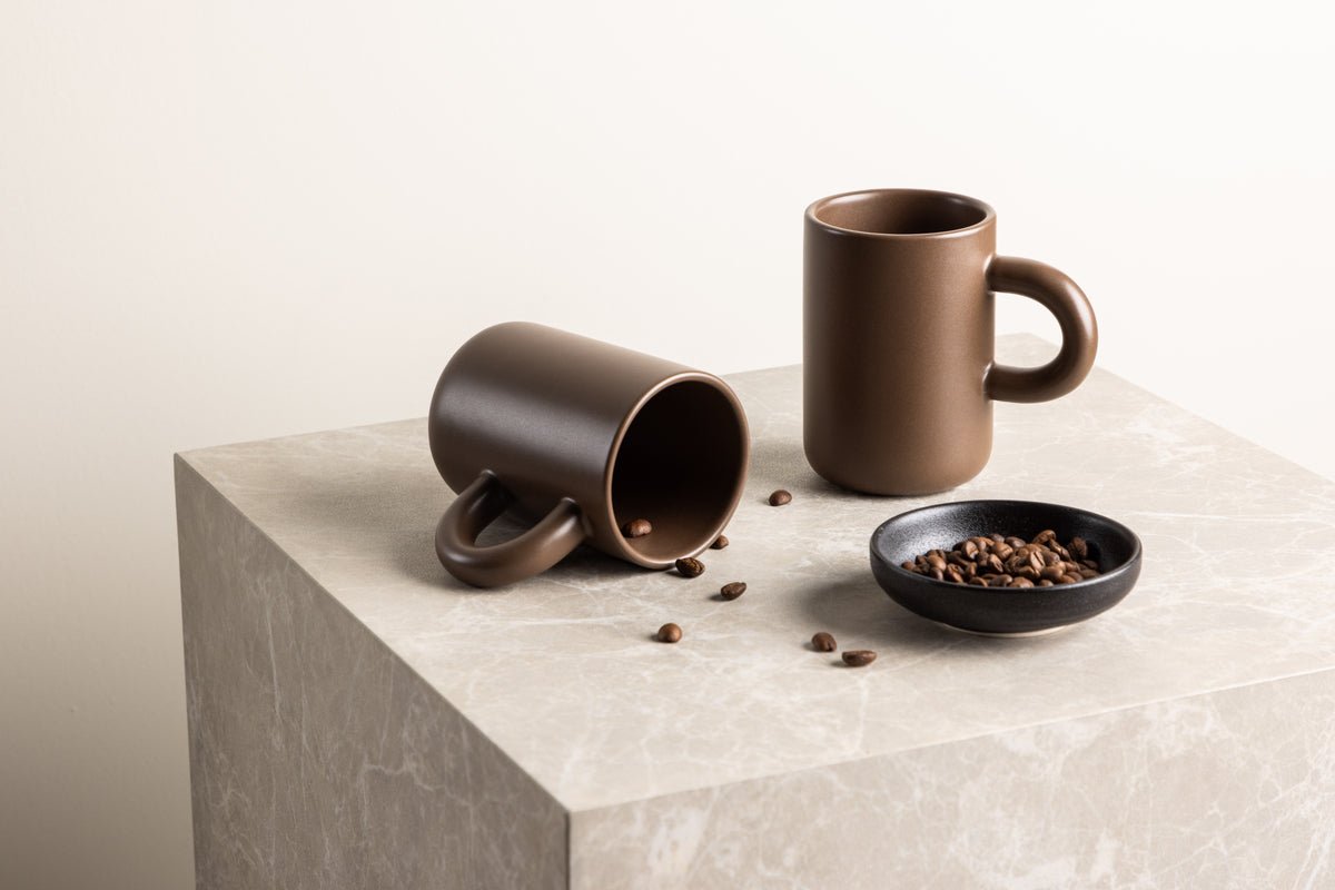 Tasse Maro – stilvolles 2er-Set in Dunkelbraun & Beige