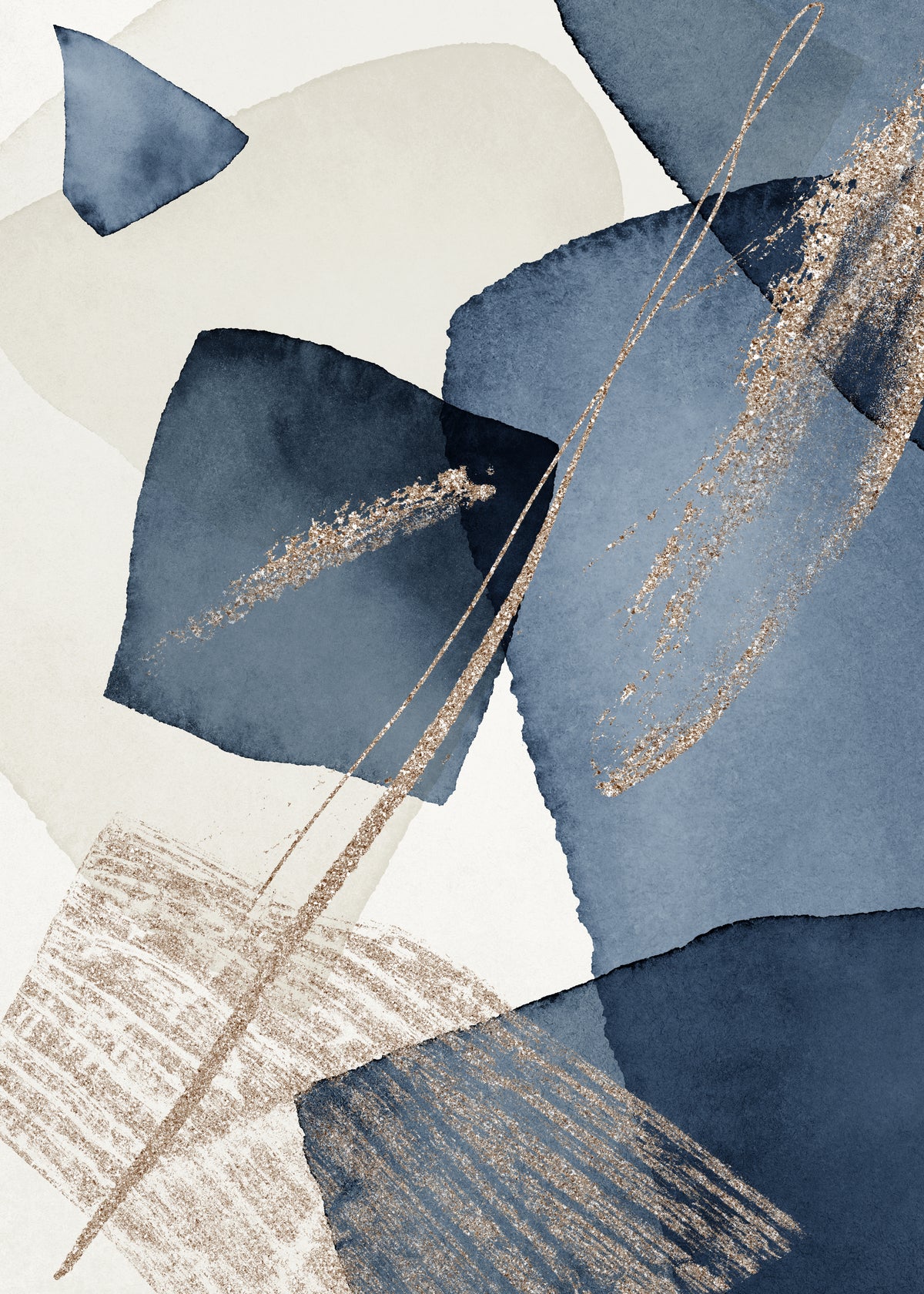 Poster Bleu aus hochwertigem Papier