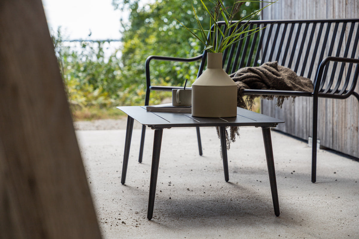 Garten Couchtisch Rhodos - Aus schwarzem Aluminium