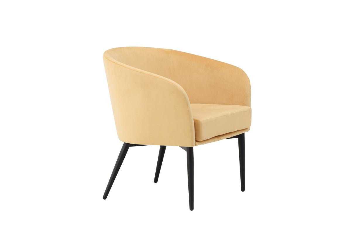 Sessel Sunny - mit gelbem Samtbezug