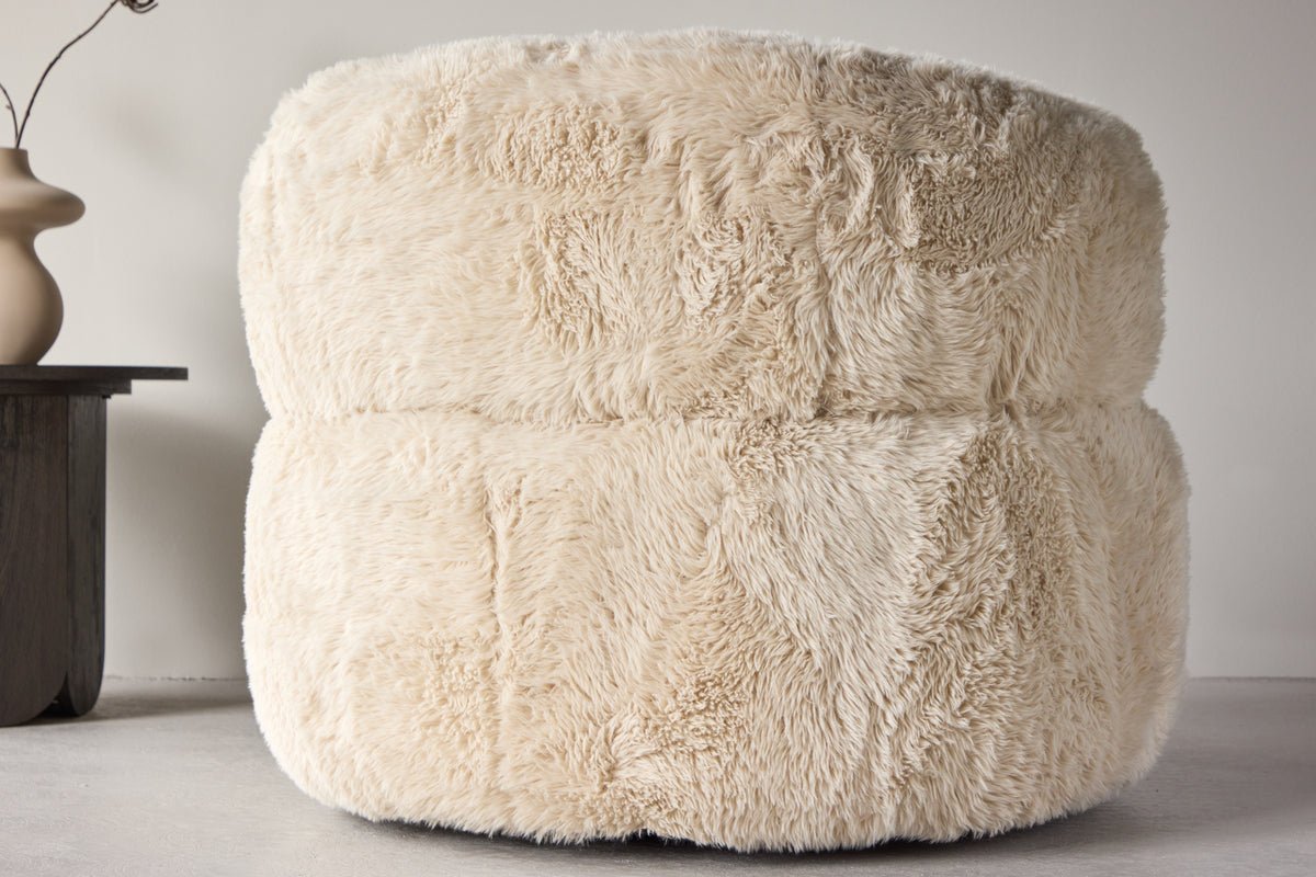 Sessel Fiby - Mit Polyesterbezug in Cremeweiß