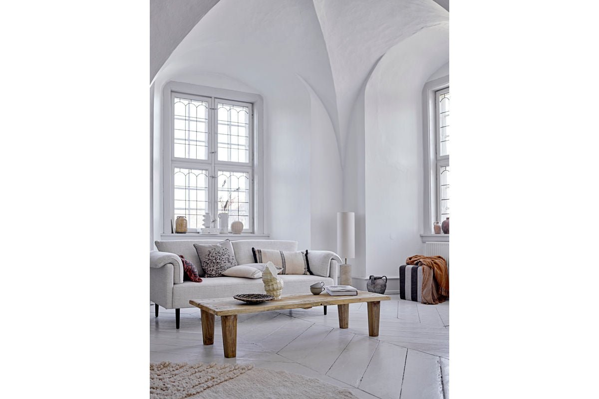 Stehlampe Ari – Steingut mit Stoffschirm