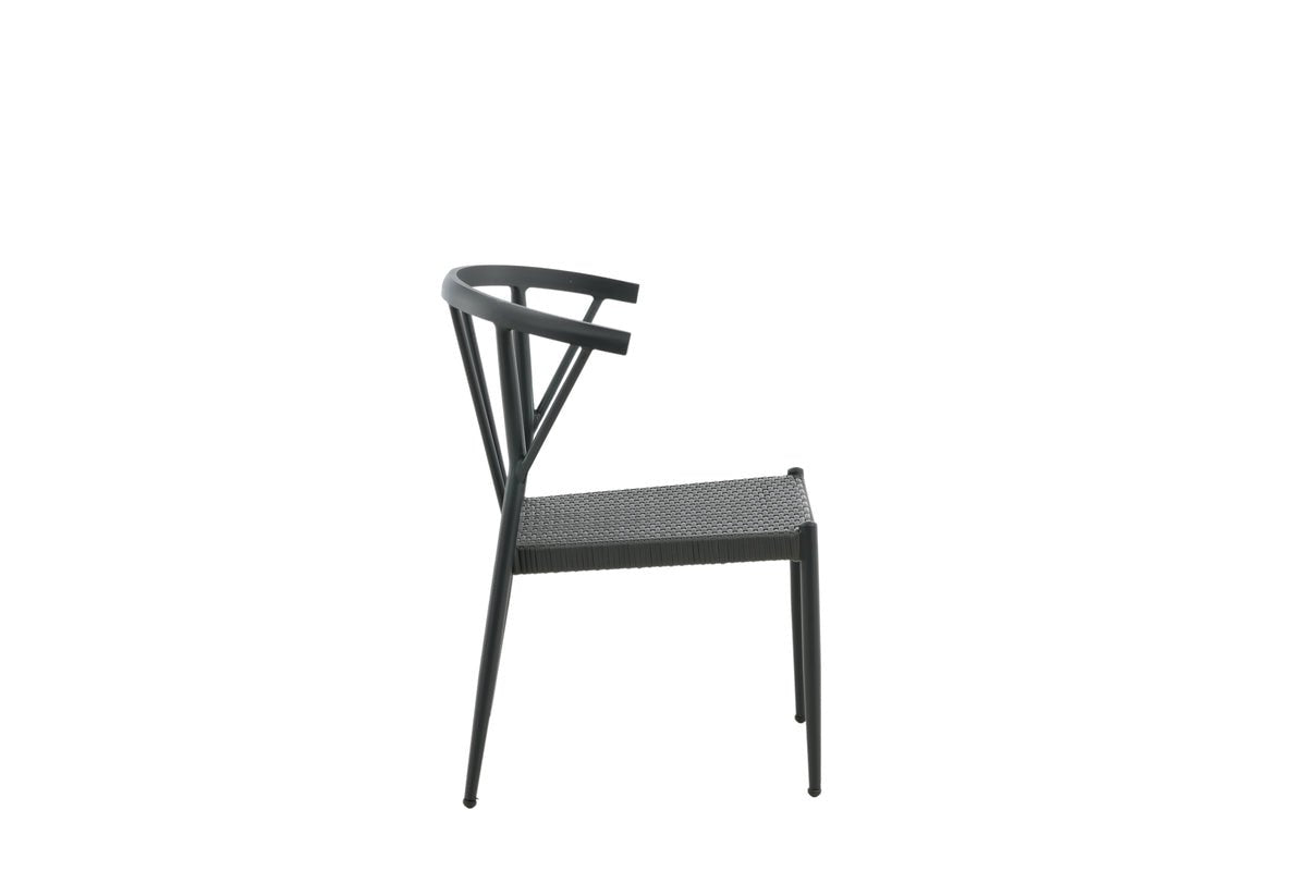 6er Set - Gartenstuhl Tina aus Rattan/Aluminium