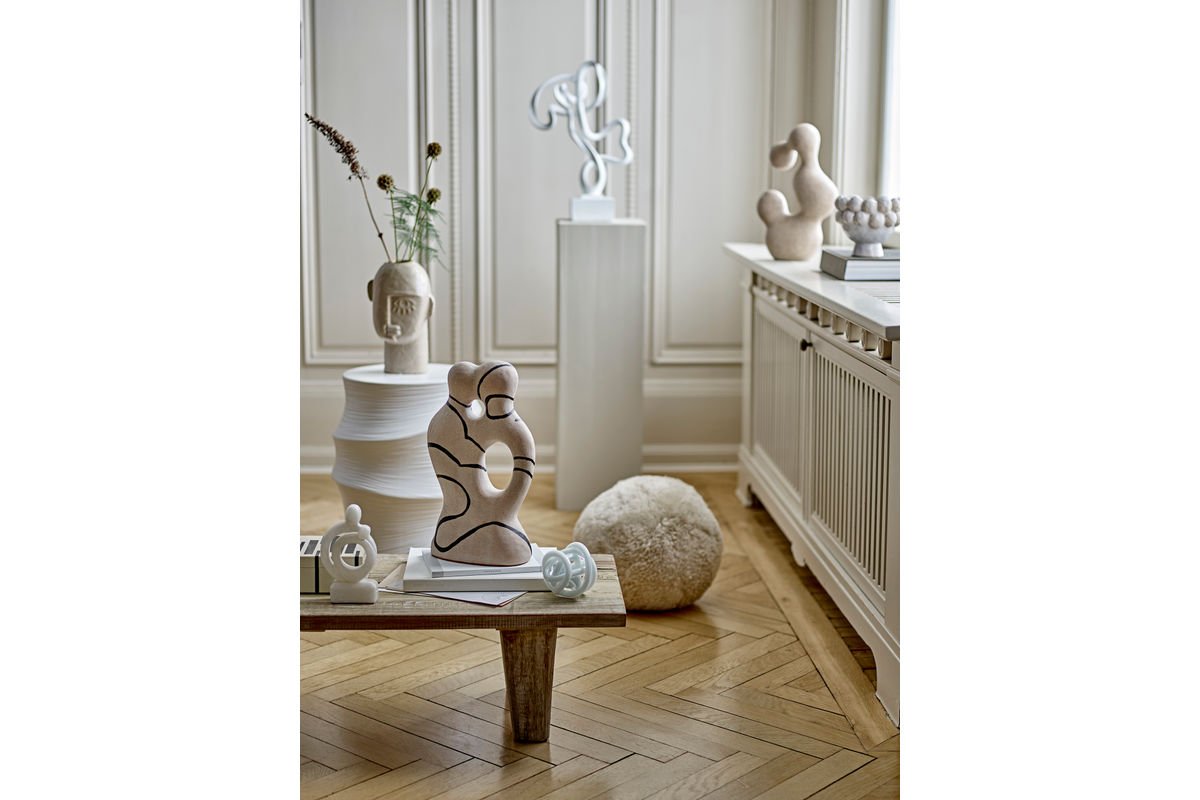 Vase „Izzra“ – aus hellem Steingut