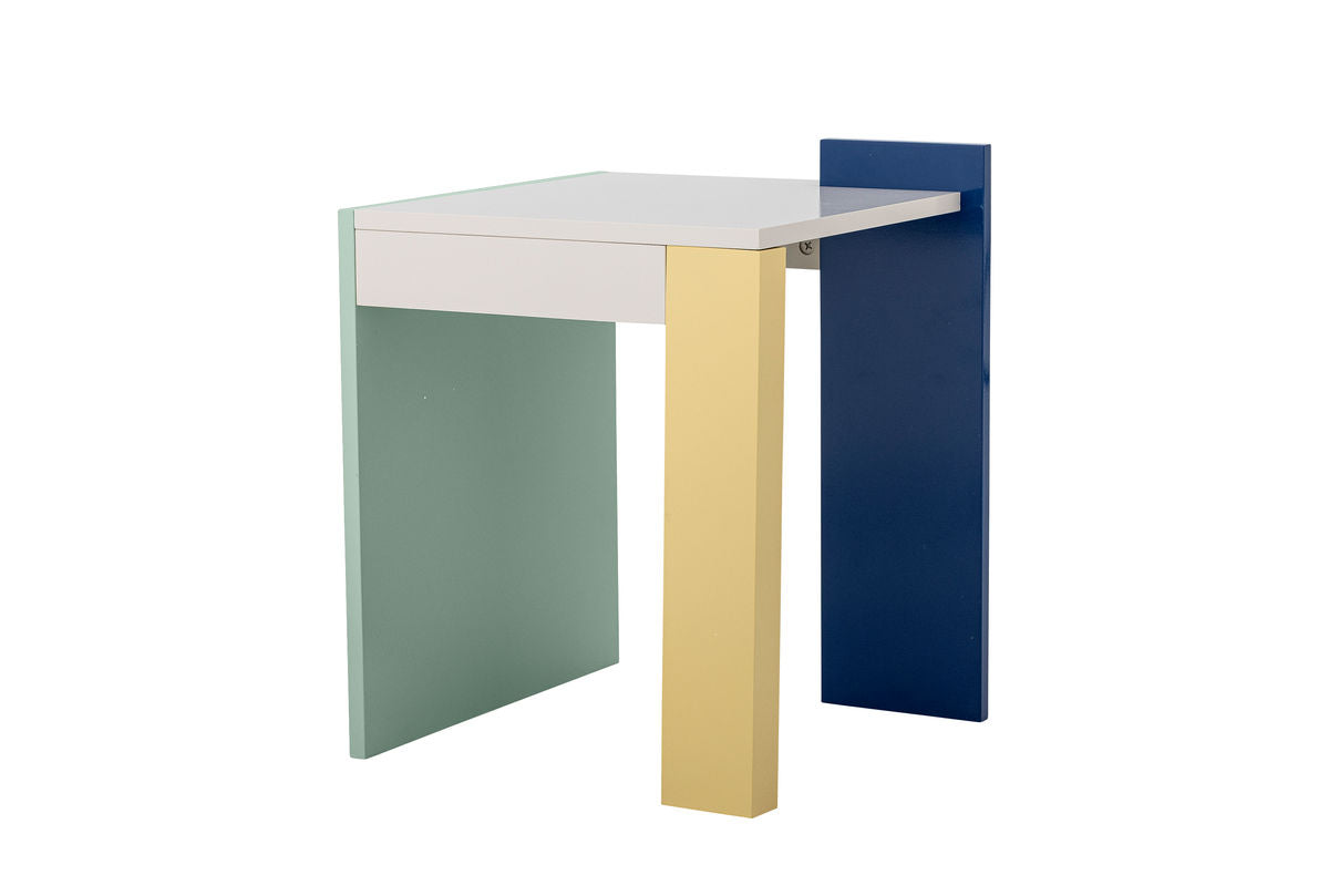 Beistelltisch Rudi – Zartes Farbspiel in Rosé, Gelb und Grün