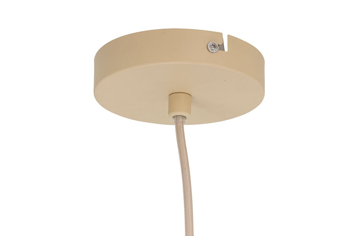 Pendelleuchte Pituq – Strickoptik in sanften Naturtönen