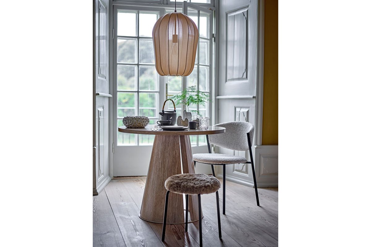 Pendelleuchte Pituq – Strickoptik in sanften Naturtönen