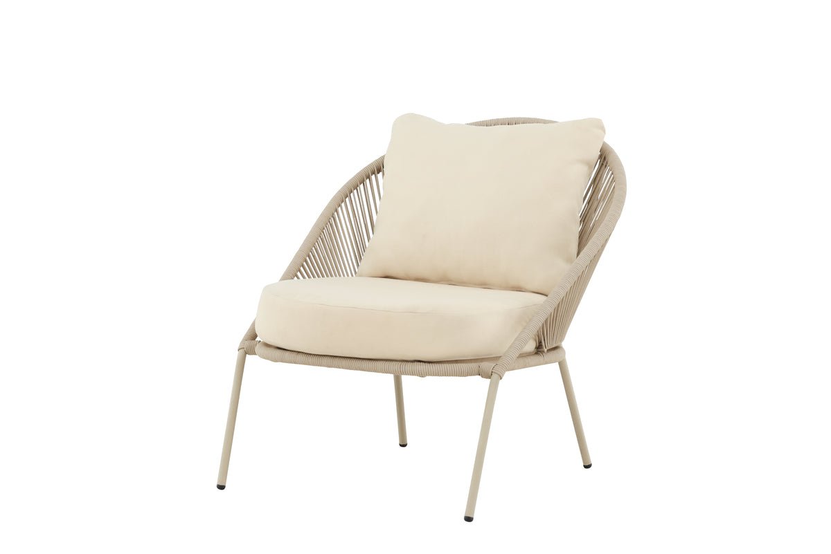2er Set - Garten Loungesessel Orlina in Beige