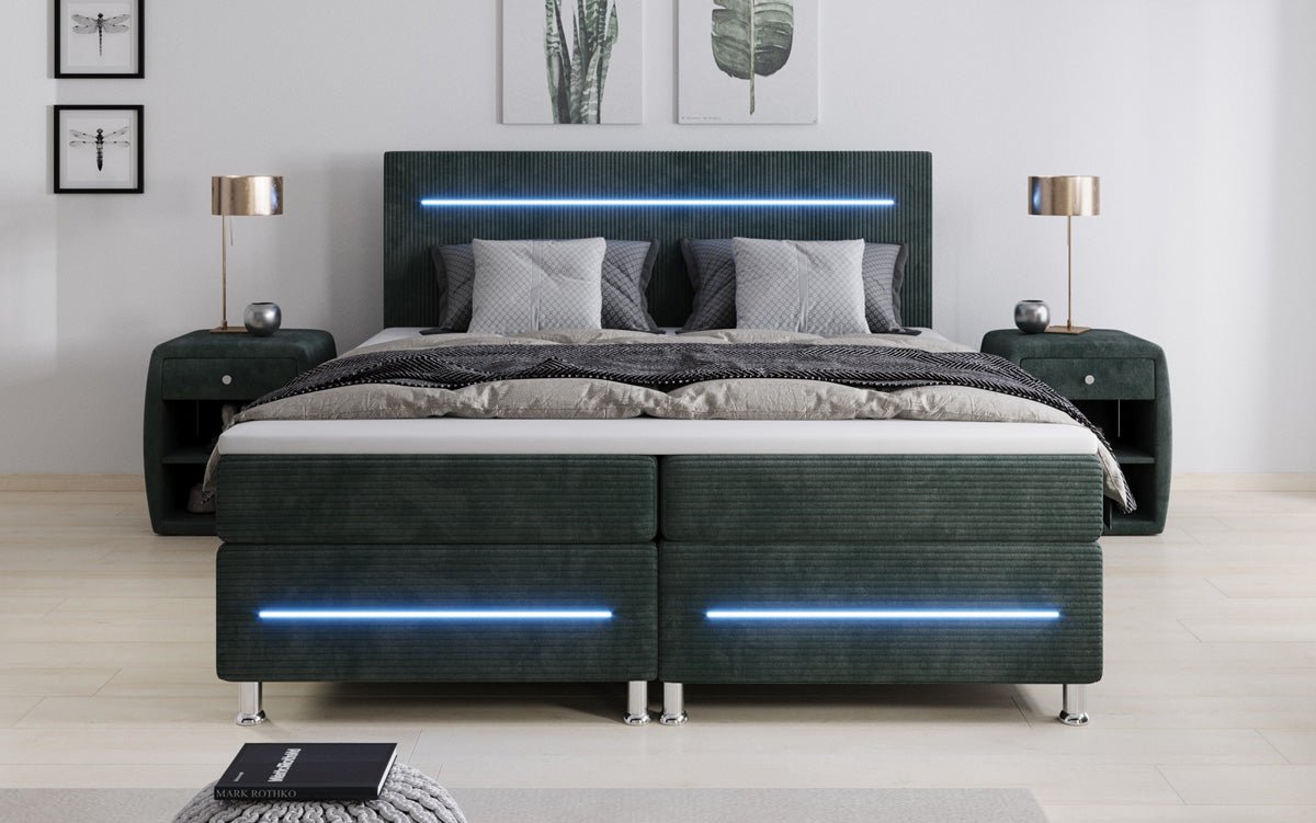 Boxspringbett Sejour mit LED in Cord