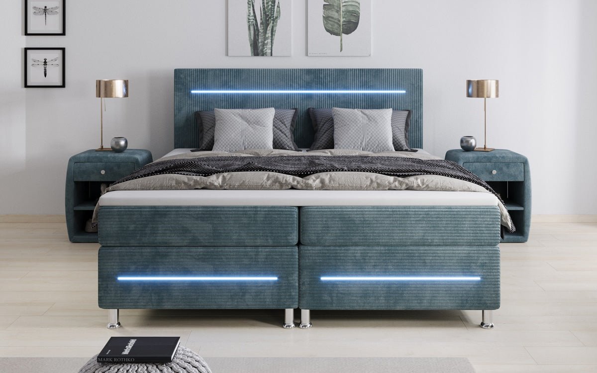 Boxspringbett Sejour mit LED in Cord