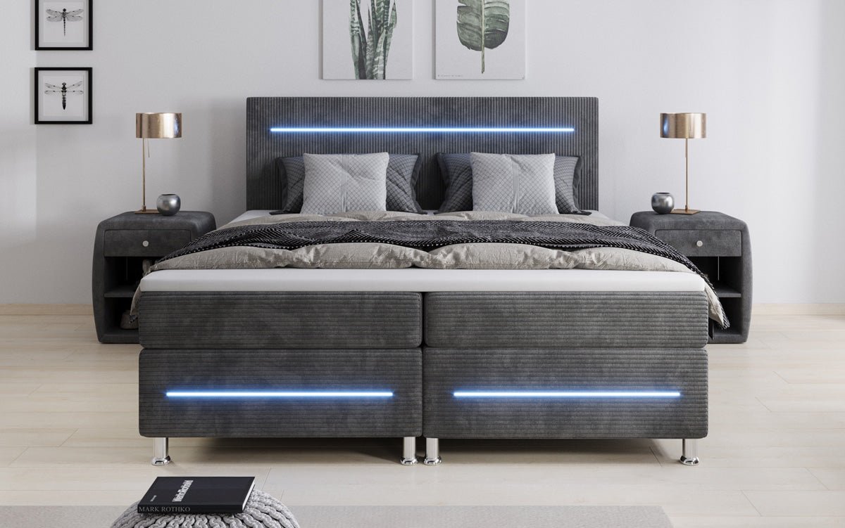 Boxspringbett Sejour mit LED in Cord